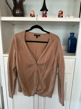 Banana Republic Women's Camel Button-Front V-Neck Cardigan